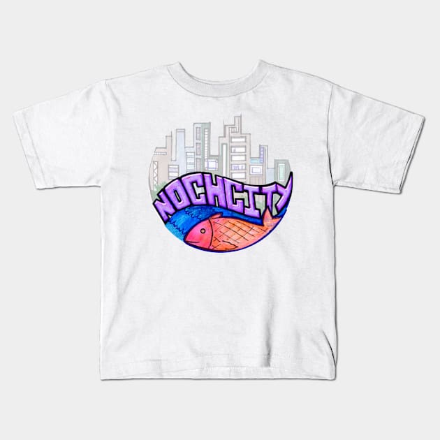 Front & Back Noch City Tee Kids T-Shirt by NochTec